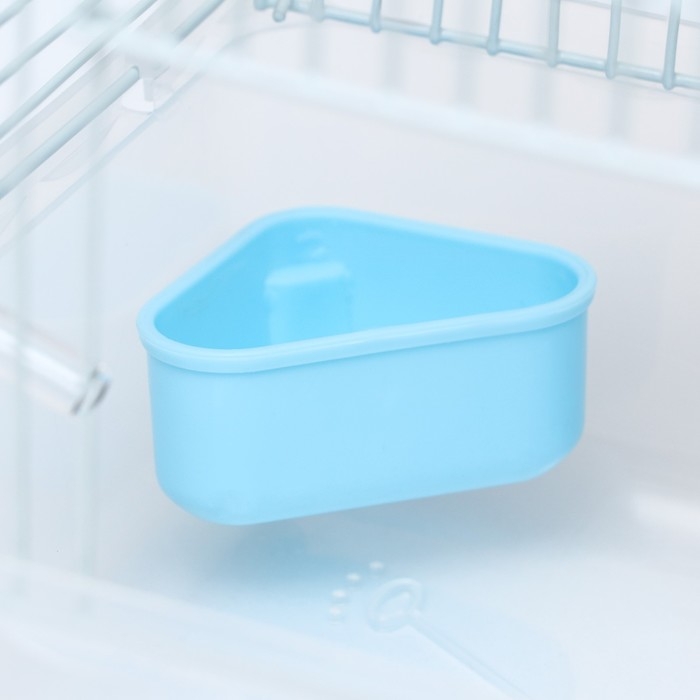 Клетка для грызунов Клетка для грызунов "Пижон", 23 х 17 х 33 см, прозрачная, голубое наполнение