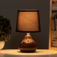 Лампа настольная &laquo;Уго&raquo; 1&times;40 Вт Е14 коричневый 14.5&times;14.5&times;24 см