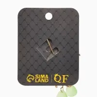 Брошь с жемчугом "Цветы", цвет светло-зеленый в золоте