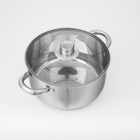 Набор кастрюль из нержавеющей стали Доляна &laquo;Гретте&raquo;, 3 предмета: 2,3 л, 3,2 л, 4,2 л, крышки