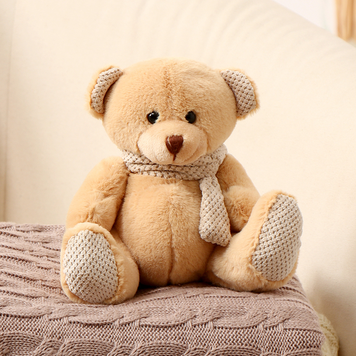 Мягкая игрушка &laquo;Медведь&raquo;, в вязаном шарфике, цвет МИКС