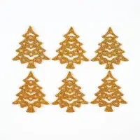 Декор "Золотые елочки", набор 6 шт.