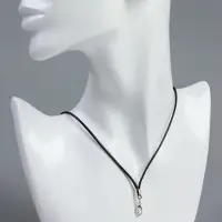 Шнурок из полиэстера, 43 см с удлинителем, чёрный