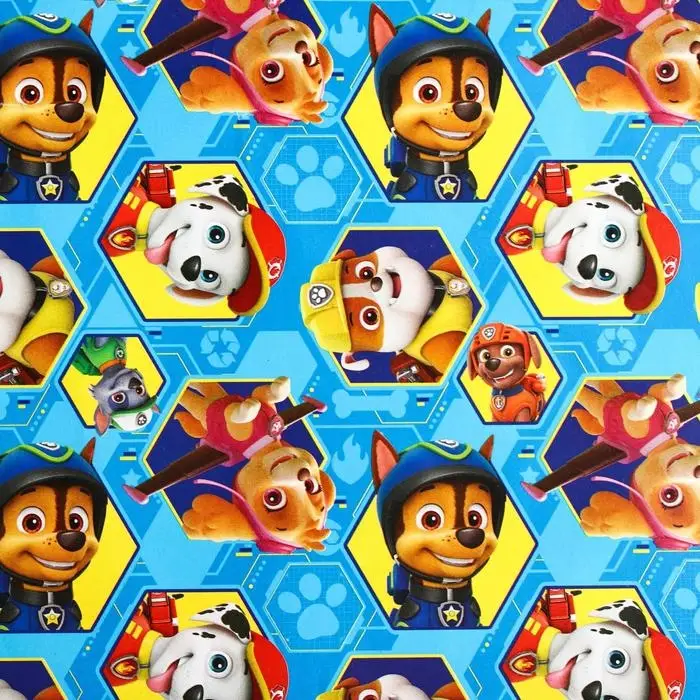 Бумага упаковочная, 70 х 100 см &laquo;Гонщик и Маршал&raquo;, Щенячий патруль