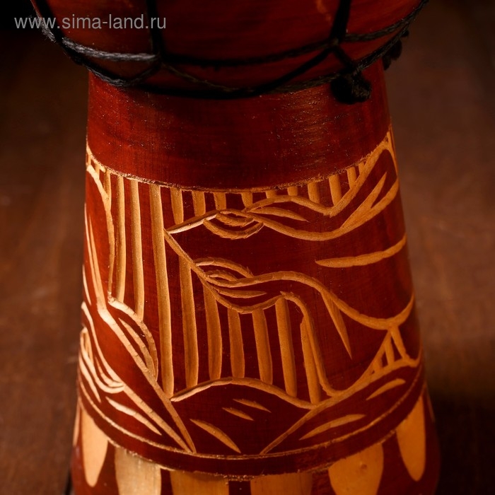 Сувенирный музыкальный инструмент "Барабан Джембе Узоры" 30х15х15 см   МИКС