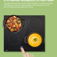 Индукционная варочная панель CIH601,4 конфорки, инвертор