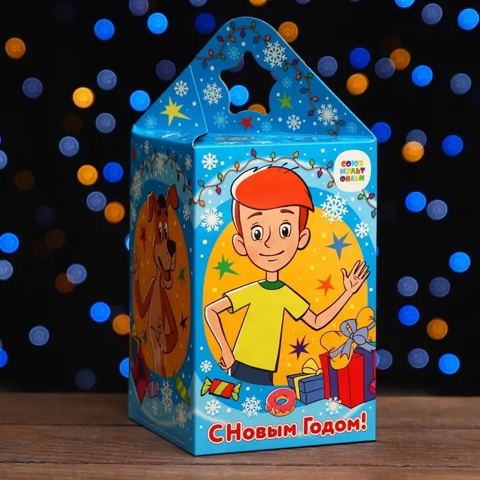 Коробка новогодняя подарочная складная &laquo;Простоквашино&raquo; 11&times;11&times;17.2 см