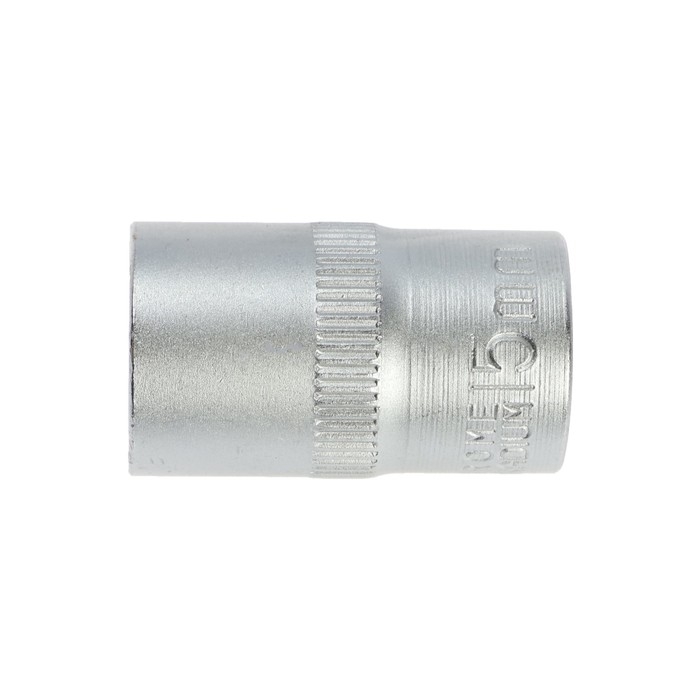 Головка торцевая шестигранная ТУНДРА, под квадрат 1/2", 15 мм, CrV