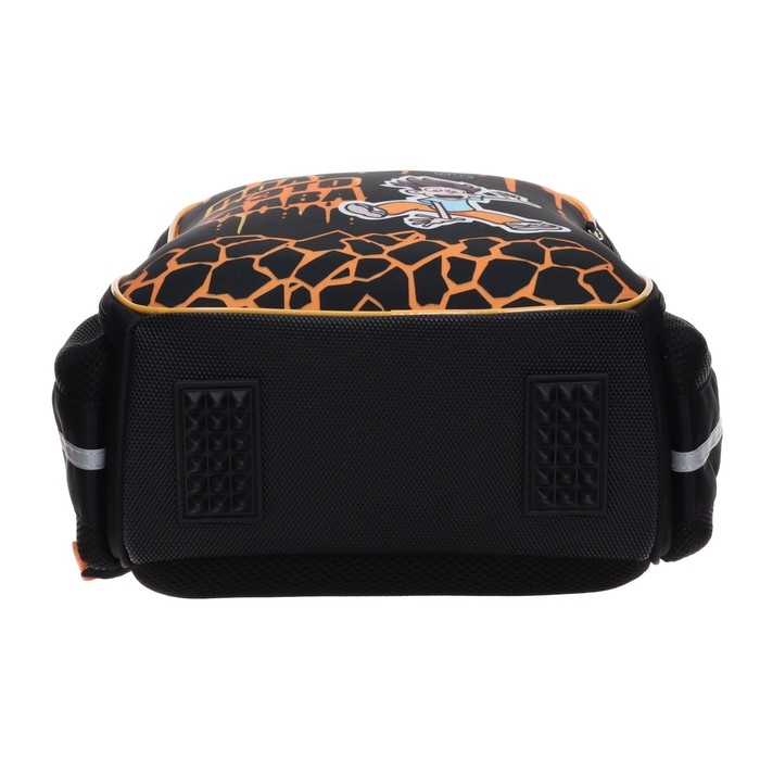 Рюкзак каркасный 35 х 27 х 13 см, Hatber Ergonomic Min Рюкзак каркасный 35 х 27 х 13 см, Hatber Ergonomic Min "Влад А4", чёрный/оранжевый NRk_70104