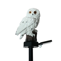 Садовый светильник на солнечной батарее &laquo;Полярная сова&raquo;, 45 см, 1 LED, свечение тёплое белое