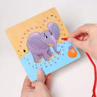 Шнуровка слоник &laquo;Учим алфавит&raquo; 14,5 &times; 14,5 &times; 0,5 см