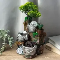 Фонтан "Ведерки под деревом" 32х15х13 см (с подсветкой)