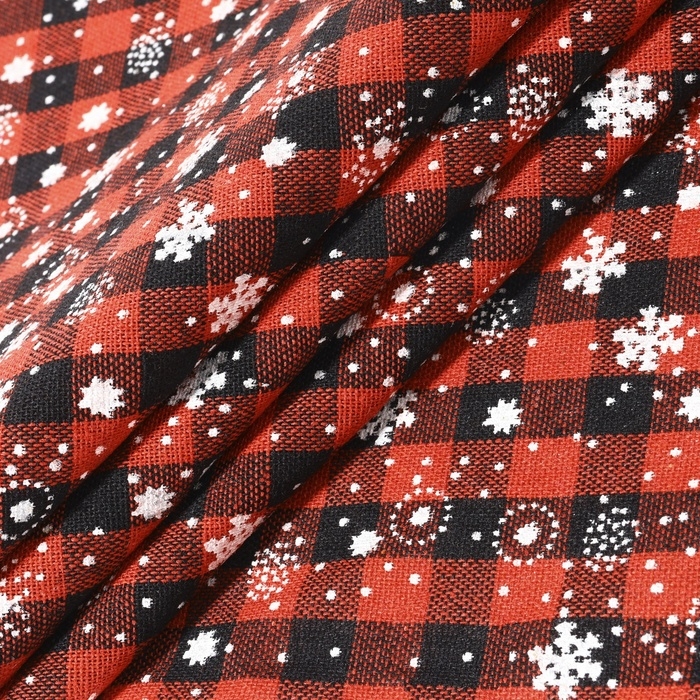 Новый год! Лоскут &laquo;Клетка со снежинками&raquo;, 48 &times; 48 см