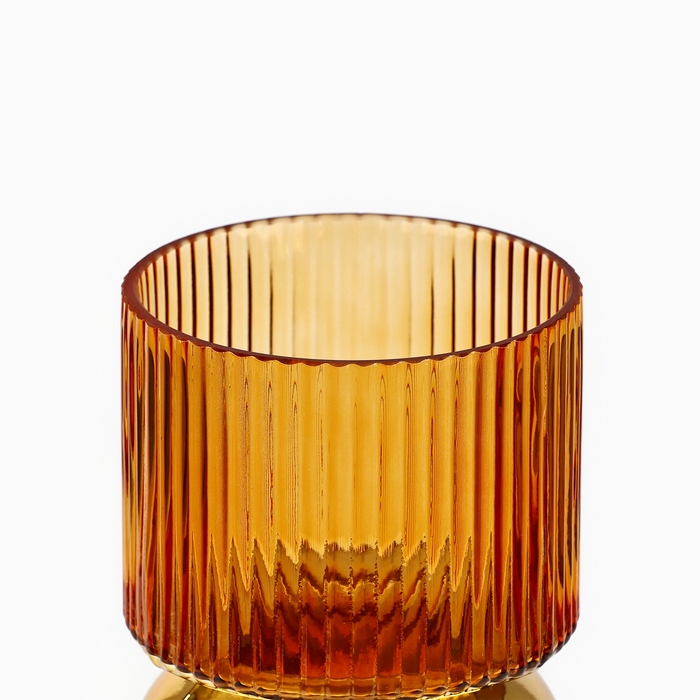 Ваза для цветов &laquo;Голден&raquo; из коричневого стекла 30&times;10&times;10 см