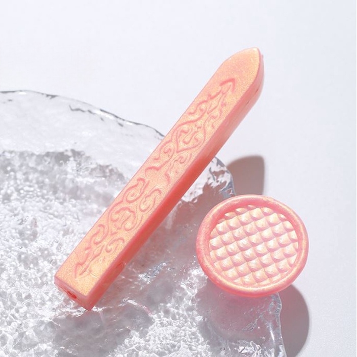 Сургуч для печати стержень Сургуч для печати стержень "Персик" перламутр 1,1х1,1х9 см