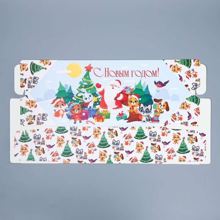 Коробка - конфета подарочная новогодняя складная &laquo;Новый год&raquo;, 18 х 28 х 10 см, Новый год