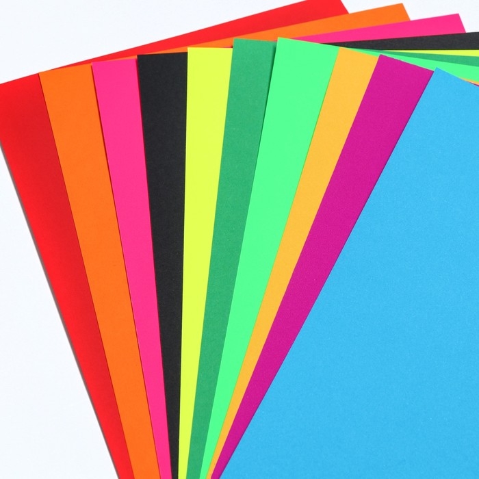 Картон цветной тонированный, А4, 10 листов, 10 цветов, немелованный, двусторонний, в пакете, 200 г/м&sup2;, Щенячий патруль