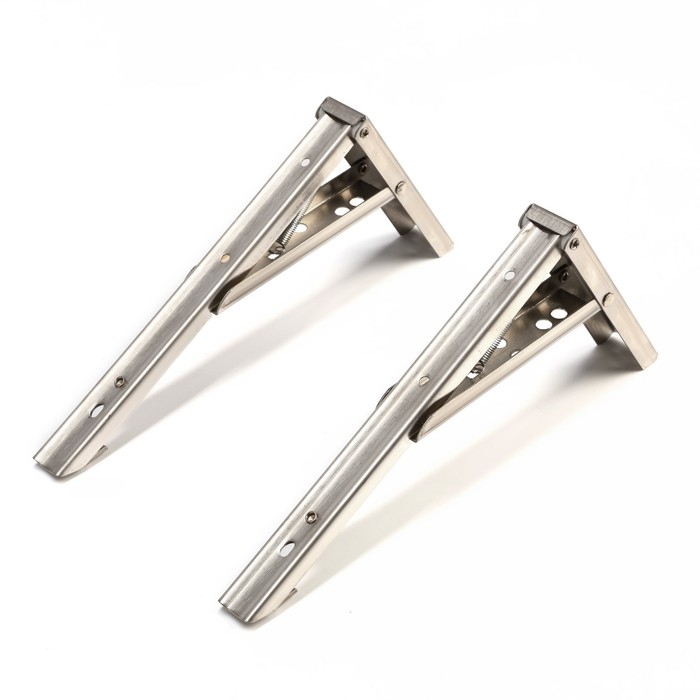 Кронштейн складной для столов и полок ТУНДРА, F001 , 2 шт., длина 250 мм., нержавеющая сталь   9703