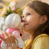 Робот собака &laquo;Чаппи&raquo; IQ BOT, интерактивный: сенсорный, свет, звук, музыкальный, танцующий, на аккумуляторе, на русском языке, розовый