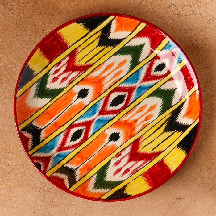 Ляган Риштанская Керамика "Атлас", 36 см, микс