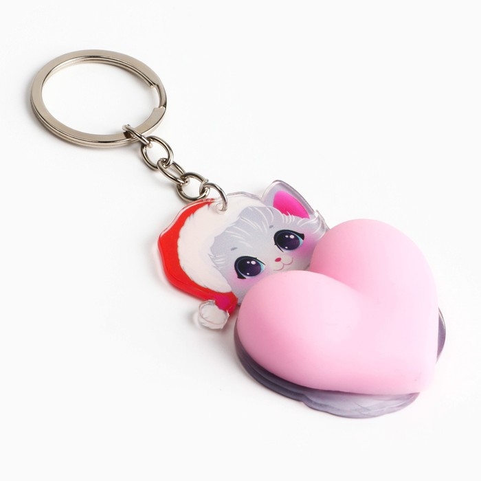 Брелок новогодний, для ключей, мялка &laquo;Возьми счастье в свои руки&raquo; 4,7 х 12, 5 см