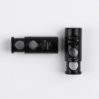 Фиксатор для шнура, двойной, d = 5 мм, 9 × 25 мм, 5 шт, цвет чёрный Фиксатор для шнура, двойной, d = 5 мм, 9 × 25 мм, 5 шт, цвет чёрный