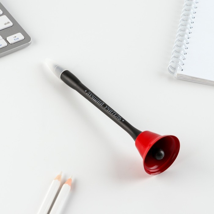 Подарочный набор &laquo;Дорогому учителю&raquo;: ежедневник и ручка-колокольчик (шариковая, синяя паста, 1 мм)