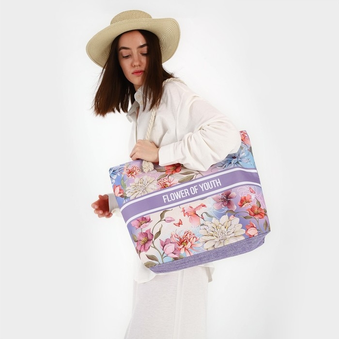 Сумка женская пляжная Nazamok Сумка женская пляжная Nazamok "Flower of youth", 47*37*13,5 см