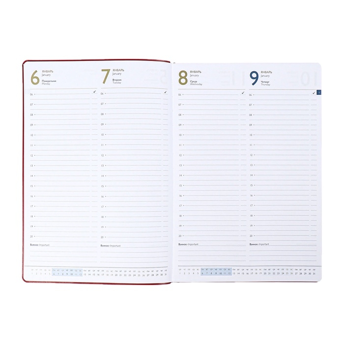 Ежедневник датир 2025г А4 120л ESCALADA, мяг обл, иск кожа, тисн ф, ляс, бл 80г/м2,бордовый Ежедневник датир 2025г А4 120л ESCALADA, мяг обл, иск кожа, тисн ф, ляс, бл 80г/м2,бордовый