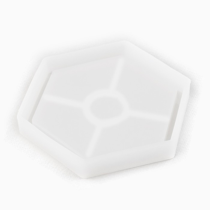 Молд силиконовый универсальный. Формочка для творчества &laquo;Поддон Шестиугольник&raquo;, 10,5 х 12 см