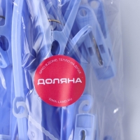 Сушилка для белья подвесная Доляна, 41&times;41 см, 16 прищепок, цвет синий