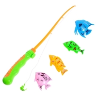 Рыбалка &laquo;Морская волна&raquo;, 4 рыбки, удочка, МИКС