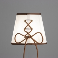 Абажур Е14 бело-шоколадный 15х15х13 см Абажур Е14 бело-шоколадный 15х15х13 см