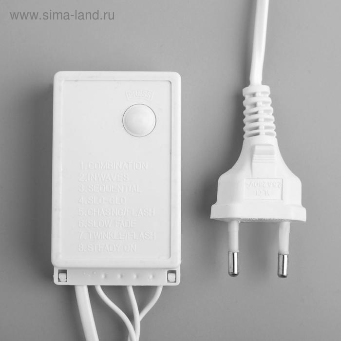 Гирлянда &laquo;Нить&raquo; 20 м, IP44, белая нить, 200 LED, свечение белое, 8 режимов, 220 В