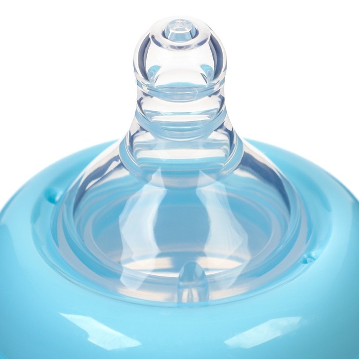 Бутылочка для кормления, ШГ &Oslash;50мм,300 мл, +6мес., цвет голубой