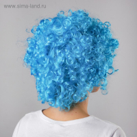 Карнавальный парик «Объём», цвет синий, 120 г Карнавальный парик «Объём», цвет синий, 120 г