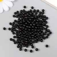 Набор бусин "Рукоделие" пластик, диаметр 5 мм, 25 гр, черный Набор бусин "Рукоделие" пластик, диаметр 5 мм, 25 гр, черный