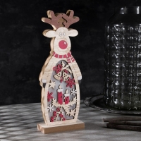 Светодиодная фигура «Олень» 11 × 30 × 5 см, дерево, батарейки АААх2 (не в комплекте), свечение тёплое белое Светодиодная фигура «Олень» 11 × 30 × 5 см, дерево, батарейки АААх2 (не в комплекте), свечение тёплое белое