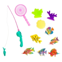 Рыбалка «Красивые рыбки» 9 рыбок, удочка, сачок Рыбалка «Красивые рыбки» 9 рыбок, удочка, сачок