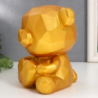 Копилка пластик "Медвежонок с сердцем" золотой 14,5х14х17 см Копилка пластик "Медвежонок с сердцем" золотой 14,5х14х17 см