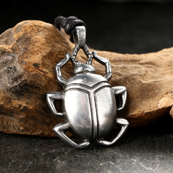 Амулет-брелок, тотем Амулет-брелок, тотем "Жук Скарабей" №02, металлический