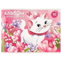 Альбом для рисования на скрепке, А4, 40 листов, "Мари", Коты-аристократы Альбом для рисования на скрепке, А4, 40 листов, "Мари", Коты-аристократы