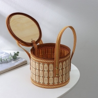 Корзина для хранения Доляна Nature, 16&times;16&times;13, бамбук