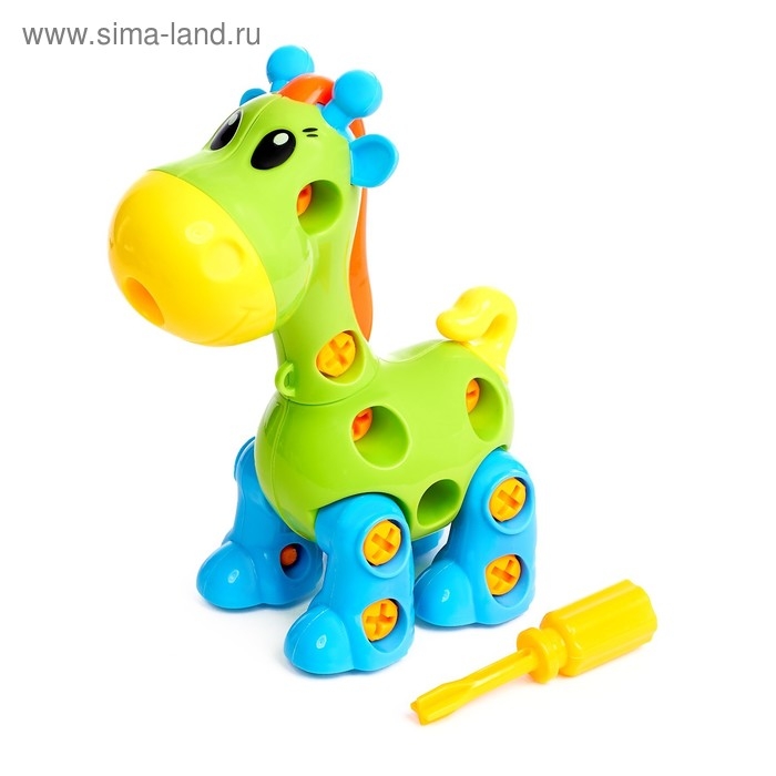 Конструктор винтовой &laquo;Жираф&raquo;, 16 деталей, цвета МИКС