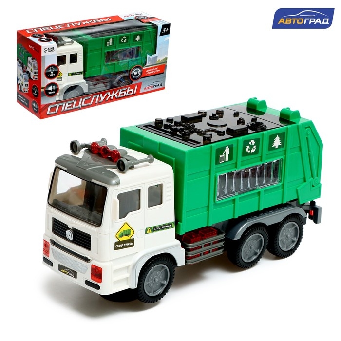 Машина &laquo;Мусоровоз&raquo;, световые и звуковые эффекты, работает от батареек