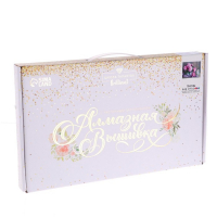 Алмазная мозаика с частичным заполнением на холсте &laquo;Пионы&raquo;, 40 х 30 см