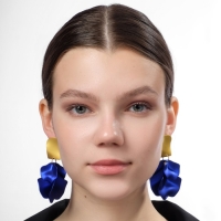 Серьги ассорти &laquo;Ветер&raquo; неровность, цвет сине-золотой