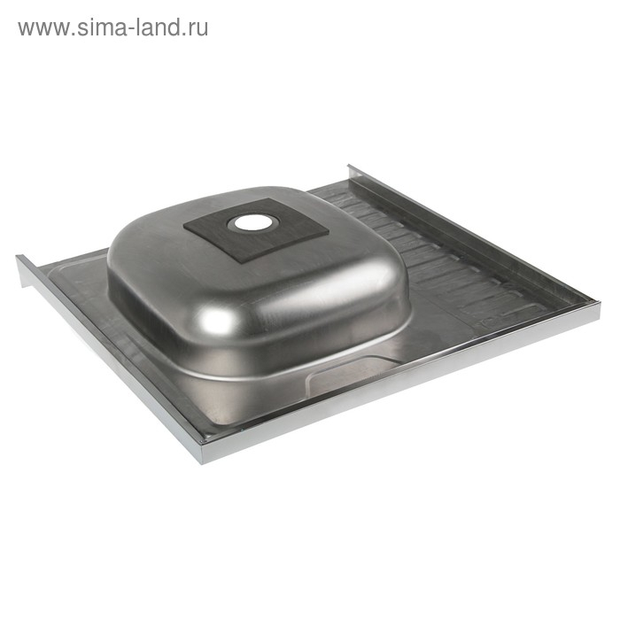 Мойка кухонная Мойка кухонная "Владикс", накладная, без сифона, 60х60 см, правая, нержавеющая сталь 0.4 мм