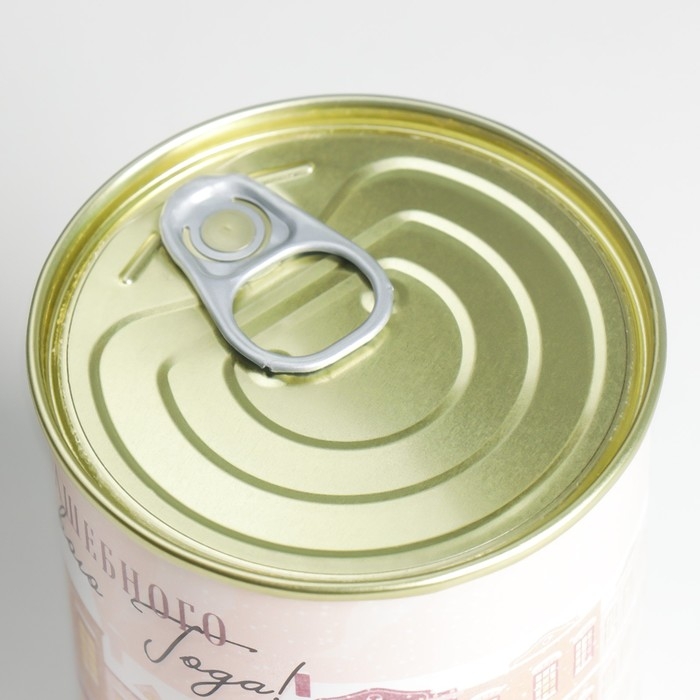 Носки в банке "Волшебного Нового Года" (внутри носки женские, цвет белый)