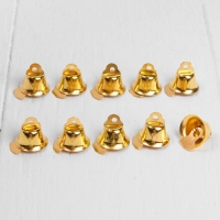 Колокольчик для рукоделия, набор 10 шт., размер 1 шт. &mdash; 1,4 см, цвет золотой